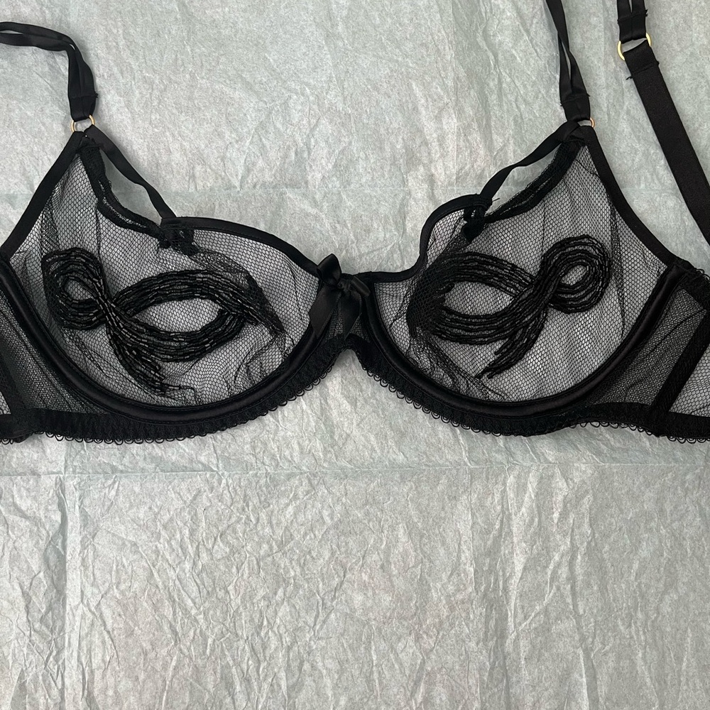 Agent Provocateur Black Mesh Bra